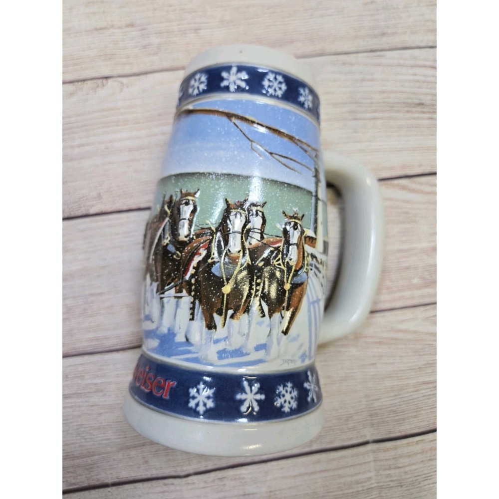 Budweiser Lighting the Way Home 1995 Holiday Stein Signature Edition‎ Vintage - Picture 3 of 8